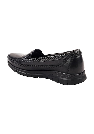 Forelli 29423 Laden G Siyah Kadın Comfort Deri Ayakkabı Siyah