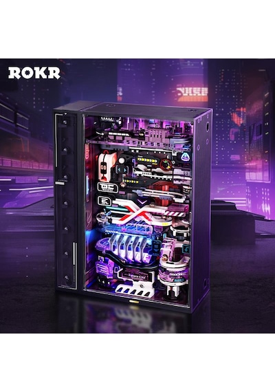 Rokr Mr02s The Future City Marble Run Dıy Mechanical 3d Puzzle Maket Model Seti 3d Model Kit Detaylı Dekoratif Hobi Seti Hareketli Ve Işıklı