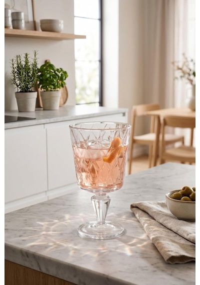 Lexroo Leafy Kokteyl Kadehi 270 Cc Damla Logo Ofset Hediyelik Kutu 24 Çok Renkli