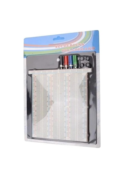 3 Lü Büyük Boy Breadboard 2390 Delik Beyaz Born Klemensli 2,54 Header Uyumlu