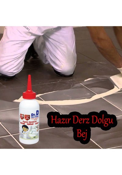 Bej Renk Derz Dolgu Fayans Seramik Mermer Yer Duvar İçin Tamir Derz Yenileme Dolgusu 200 Gr