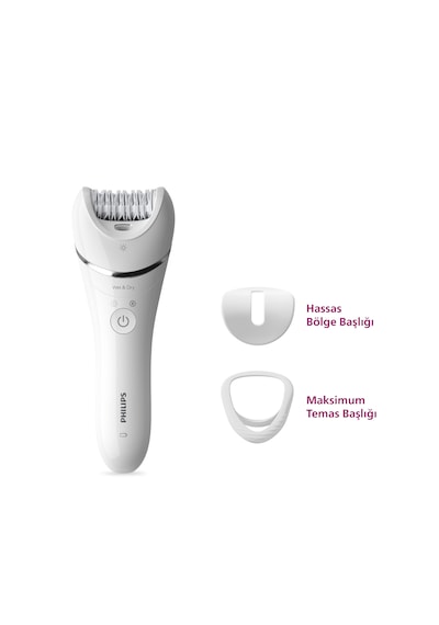 Philips BRE700/05 Epilatör (Yüz+Koltuk altı+Bikini Bölgesi+Bacak)Islak-Kuru,Işıklı,Kablosuz