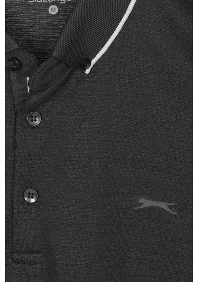 Slazenger Zeru Erkek Polo Yaka Siyah Tişört