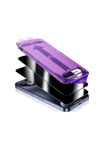 Apple iPhone Uyumlu,16/16 Pro /16 Plus / 16 Pro Max Hayalet Aparatlı Ekran Koruyucu Otomatik Kurulumlu Toz Engelleyici Baloncuk Bır