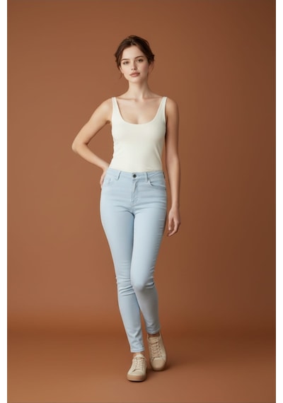 Skinny Kalıp Kadın Pantolon-byn-36000 Bebe Mavi