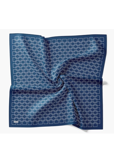 Silk Home Twill İpek Eşarp Zincir Mavi Çok Renkli