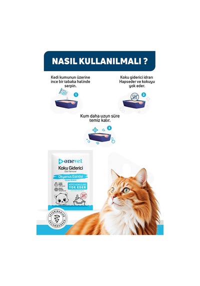 Onevet Kedi Kumu Koku Giderici Okyanus Esintili 15 Adet 25 gr