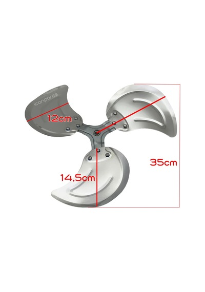 Çok Marka İle İle Uyumlu Mil Çapı 10mm/stf-2010 Metal Vantilatör Pervanesi