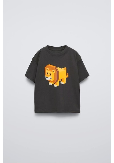 Erkek Çocuk 2d Çizim Aslan Karakter Baskılı T-shirt Çizgili Şort 2 Parça Altüst Takım Kahverengi Erkek Çocuk 2d Çizim Aslan Karakter Baskılı T-shirt Çizgili Şort 2 Parça Altüst Takım Kahverengi
