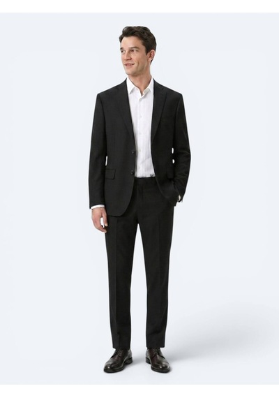 Kip Siyah Mikro Regular Fit Yün Karışımlı Takım Elbise Kip Siyah Mikro Regular Fit Yün Karışımlı Takım Elbise