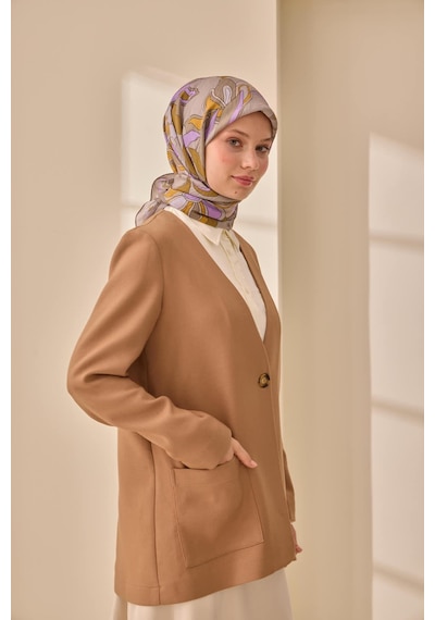Silk Home Olinda İpek Eşarp 47003-29 Mor, Hardal, Lila, Gri
