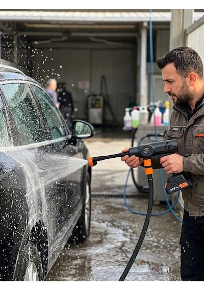 Star-El Yeni Çift Akü Şarjlı Yüksek Basınçlı Oto Araba Bahçe Halı Yıkama Ve Temizleme Tabancası Makinesi 0603976902