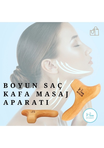 Maderoterapi Baş Boyun Saç Masaj Aleti Kahverengi