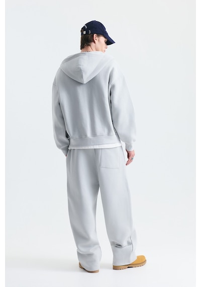 Süslü Düğme Sweatshirt Ve Barrel Fit Eşofman Takım Taş Rengi