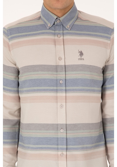U.s. Polo Assn. Erkek Taş Gömlek Desenli 50316648-vr049 Tas