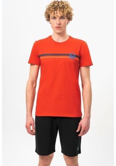 Benetton Bnt-m20478-23y Erkek T-shirt Bnt-m20478-r0766 Kırmızı