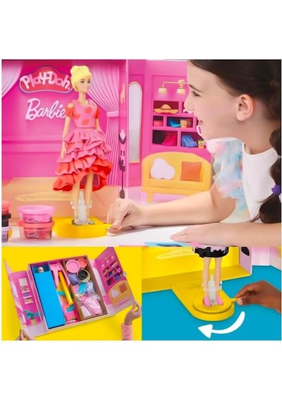 Play Doh Barbie Moda Defilesi Oyun Hamuru Seti G1356 Çok Renkli