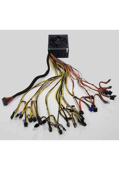 Olko 2200, 2200w, 14cm Fan, 16xpcı-e 6+2pin, 1x20+4pin, 8xsata, Atx, Power Supply Psu