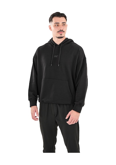 Musclecloth Elite Oversize Kapüşonlu Sweatshirt Siyah Siyah