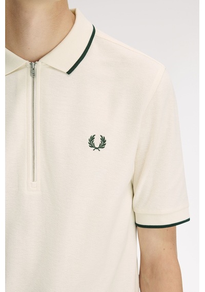 Fred Perry M2383 Crepe Pique Erkek Polo Tişört Ekru