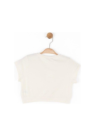 Nk Kids Kız Çocuk Pamuklu Crop Tshirt-15554 Bej