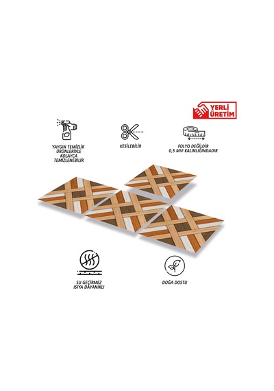 Tink Kendinden Yapışkanlı Ahşap 014 Desenli Pvc Karo 30x30 Cm