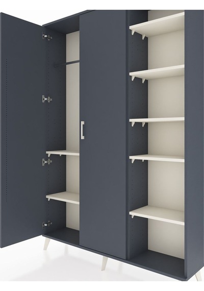 Arges Dolap 7 Raflı 2 Kapaklı Tek Askılı 132x30x195 Antrasit-antrasit/aytaşı Antrasıt/aytası Arges Dolap 7 Raflı 2 Kapaklı Tek Askılı 132x30x195 Antrasit-antrasit/aytaşı Antrasıt/aytası