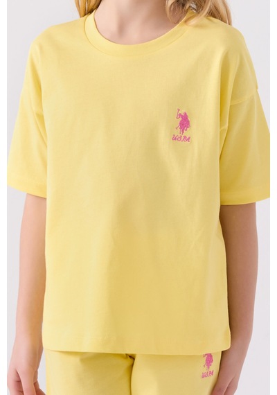 U.S. Polo Assn. U.s. Polo Assn Kız Çocuk Sarı Bermuda Takım 5274-43880 Sarı