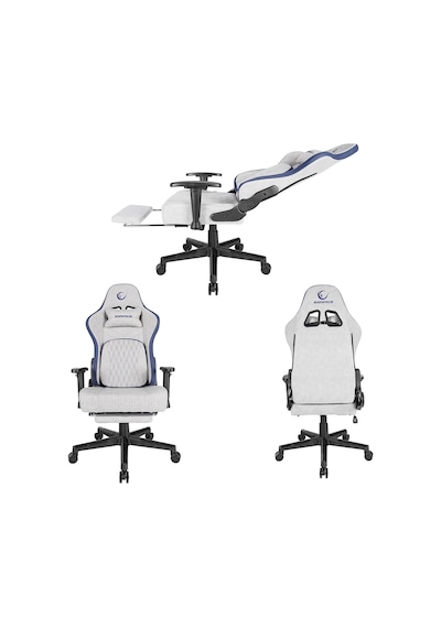 Mc-8663b Typhoon Oyuncu Koltuğu Gri Mavi, Terletmez Kumaş, Yatabilen Sırt, Yükseklik Ayarlı Kol Diğer