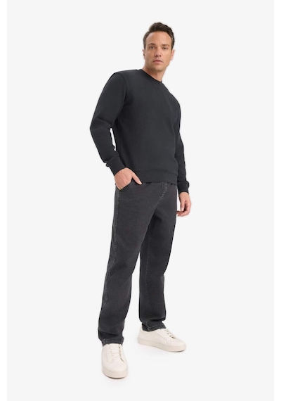 Defacto %100 Pamuk Regular Fit Bisiklet Yaka Sweatshirt E8339ax25auar235 Antrasit