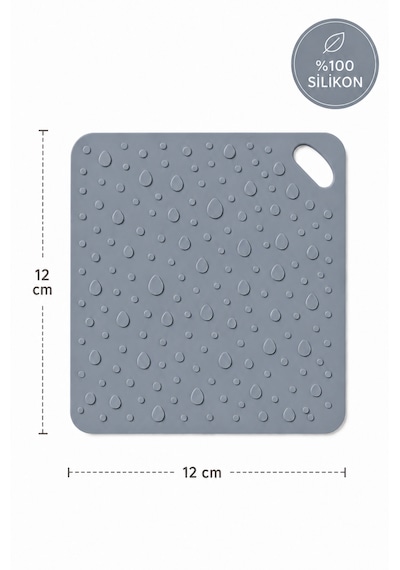 Siliconly Silikon Kötü Koku Önleyici Mat, Banyo Mutfak Lavabo Balkon Gider Kapatıcı Kapak ,böcek Önleyici 12 Cm Gri