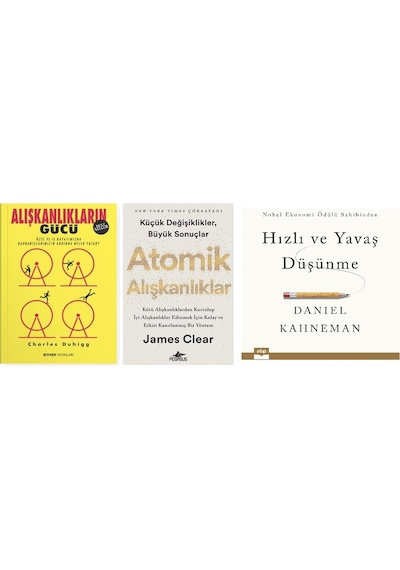 Alıskanlıkların Gucu + Atomık Alıskanlıklar + Hızlı Ve Yavas Dusunme 3 Set