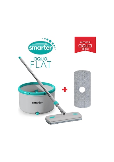 Smarter Aqua Flat + Yedek Temiz ve Kirli Suyu Ayırma Özelliği Otomatik Temizlik Seti