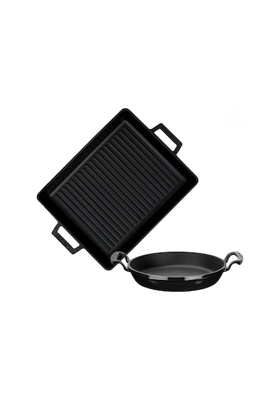 Lava Döküm Izgara Tava 26x32 &amp 20 Cm Sahan Set - Gerçek Izgara Lezzeti Evde Diğer