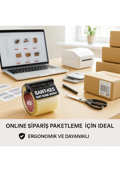 Masaüstü Bant Kesme Aparatı Kaymaz Bant Dispenseri, Ofis, Ev Ve Okul Kullanımı İçin Pratik Bantlık, Şeffaf Bant Kesici Diğer