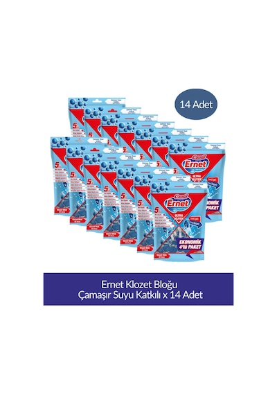 Ernet Klozet Bloğu Çamaşır Suyu Katkılı 4lü Paket X 14 Adet