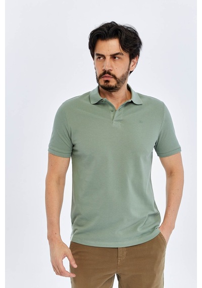Süvari Slim Yeşil Erkek Polo Yaka T-shirt Ts1014000474