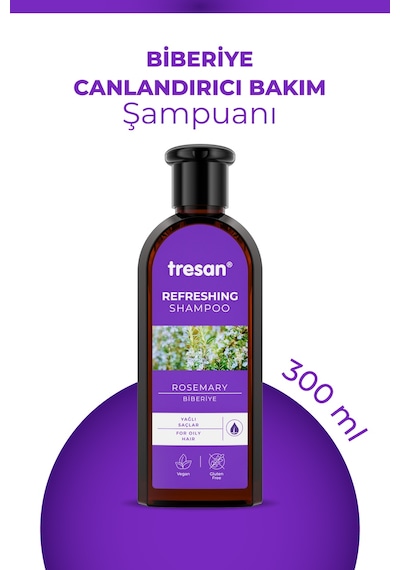 2 Adet Tresan Şampuan 300 Ml Biberiye Canlandırıcı Bakım