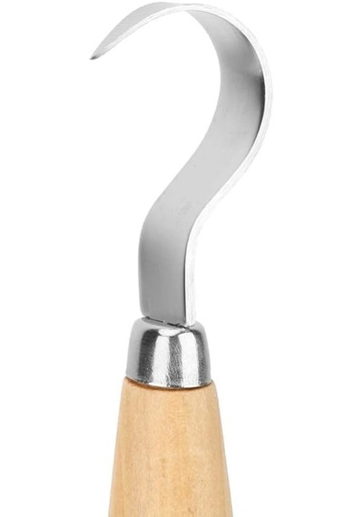 Ahşap Saplı 2'li Profesyonel Oyma Bıçak Seti İskarpela Paslanmaz Çelik Keskin Uçlu, Kanca Ve Düz Uçlu Ağaç Oyma Kalemi Hobi, Heykel Ve Detay İşçiliği İçin Ergonomik Tasarım El Aleti Seti