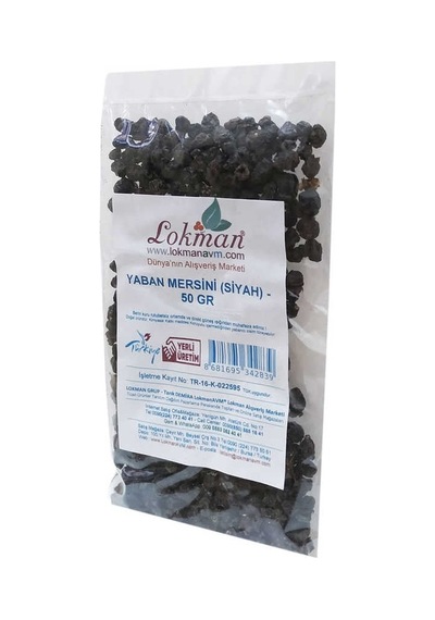Doğal Acı Yaban Mersini Siyah 50 Gr Paket