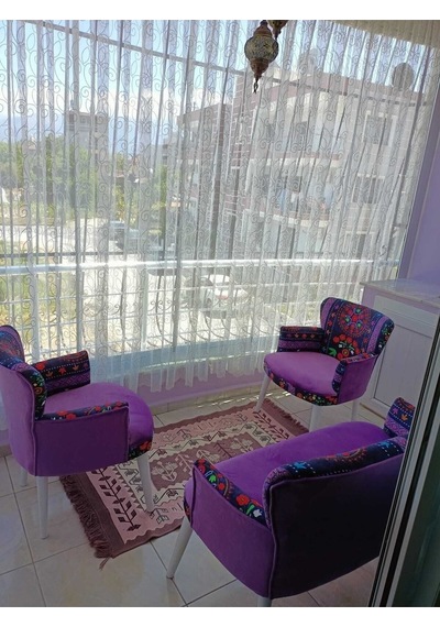 Azra Mobilya Çay Seti Koltuk Takımı-balkon Koltuğu-ofis-büro-bahçe Koltuğu-berjer-koltuk Etnik Desen Mor Azra Mobilya Çay Seti Koltuk Takımı-balkon Koltuğu-ofis-büro-bahçe Koltuğu-berjer-koltuk Etnik Desen Mor