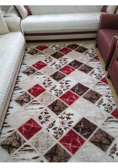 Panda 1005 Kırmızı Kaymaz Jel Taban Koridor Kesme Yolluk