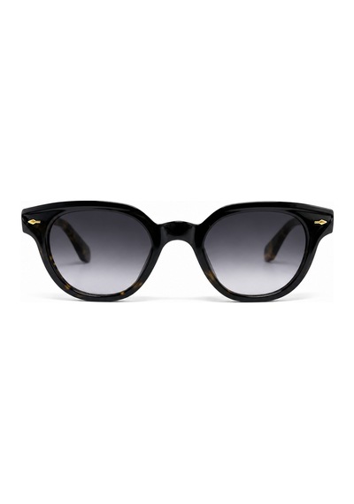 Surlin Siyah Retro Kemik Çerçeve Unisex Uv400 Vintage Retro Güneş Gözlüğü