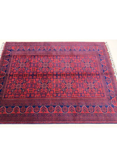 El Dokuma Afgan Halı 100% Yün Kök Boya Elsanat Eseı İle Harıka Yildiz Desenlı Kırmızı