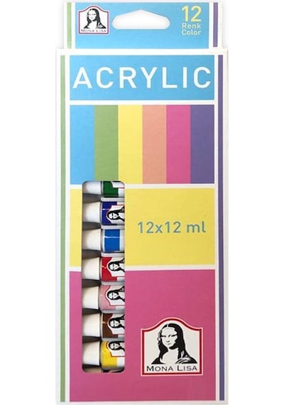 Südor Monalisa Akrilik Boya 12x12ml  set 12 li