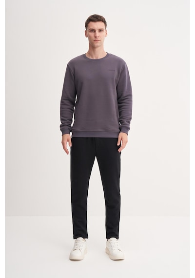 Cazador 54250 Erkek Bisiklet Yaka Sweatshirt Antrasit