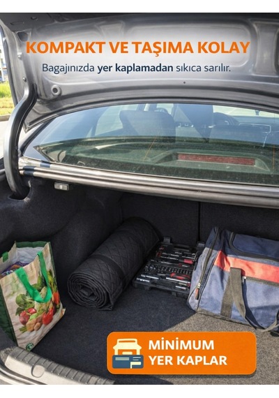 Beylini Piknik Örtüsü Baklava Desen Kamp Matı Isıya Suya Dayanıkl Siyah