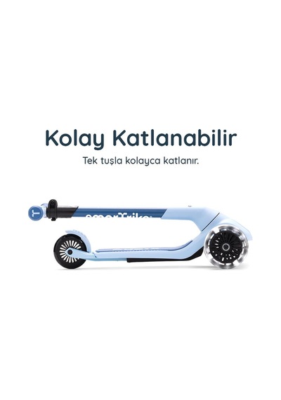 Smartrike Xtend Mini-ride 4 Aşamalı Büyüyen Oturaklı Scooter 1-9 Yaş Katlanabilir Led Tekerlekli Arctic Blue