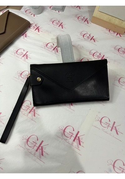 Gk Gamzelirenklerim Luxury Fashıon&accessorıes El Askılı Telefon Ve Para Bölmeli Lux Yumuşak Deri Cüzdan Siyah