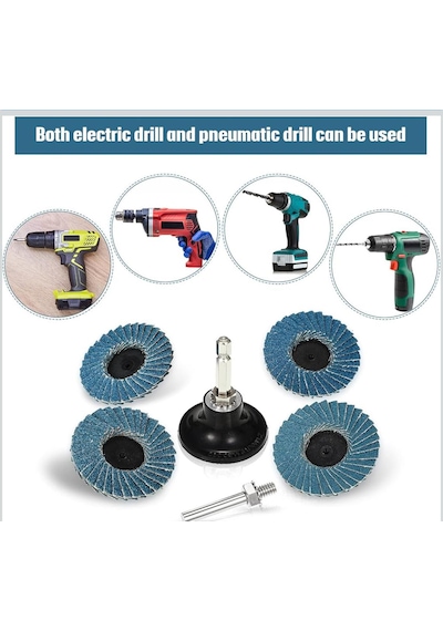 4 Parça Pimli Flap Zımpara Seti